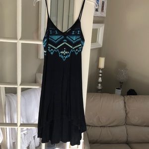 Black hi low dress with sequin top!